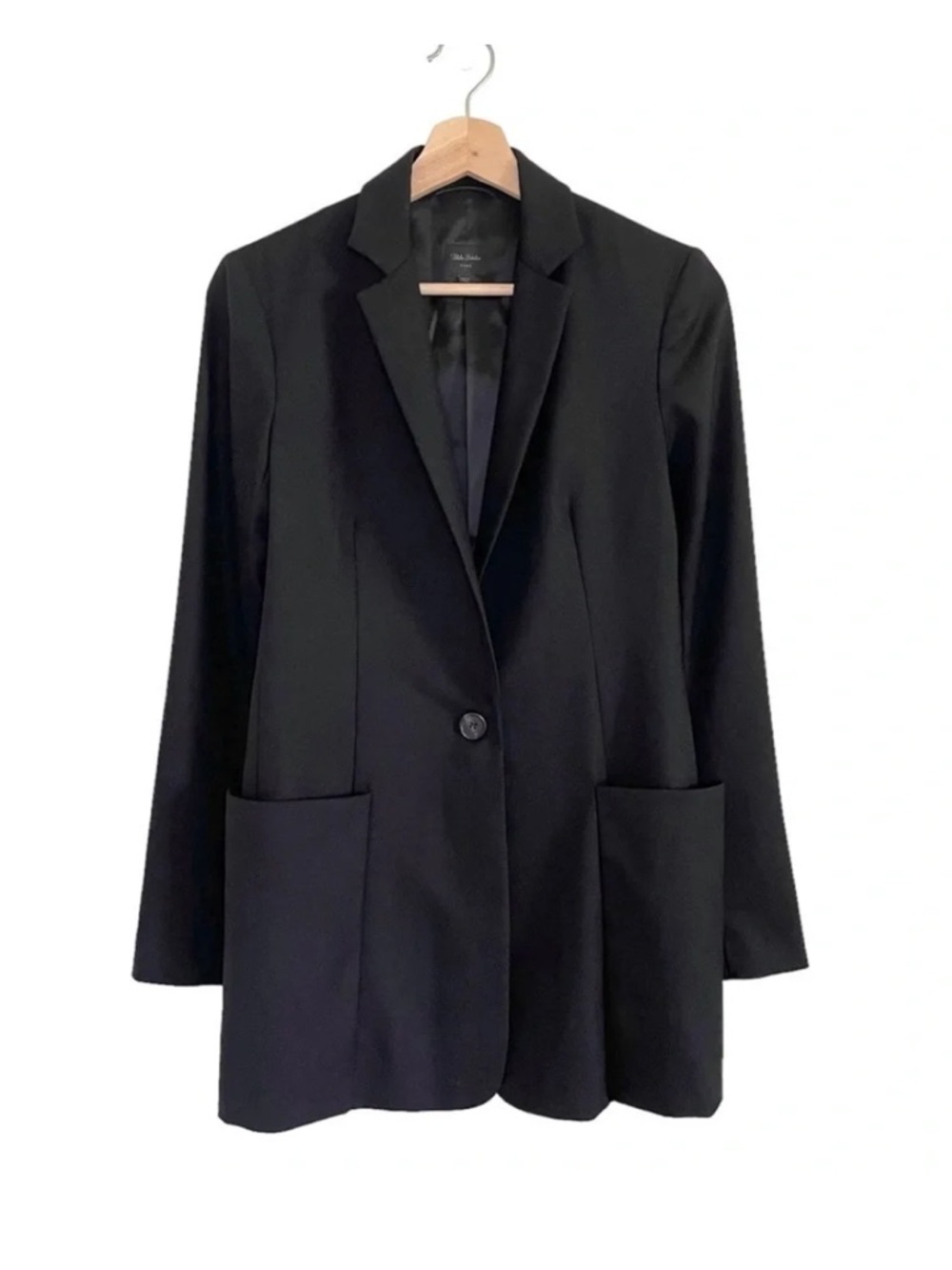 Aritzia Talula Babaton Tamils Wool Boyfriend Blazer Jacket in Black, Size 2